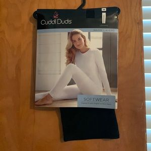 NWT Womens Cuddl Duds Medium Black Leggings